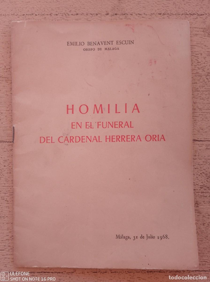 Documentos antigos: Folleto de la Homil&iacute;a Enel Funeral del Cardenal Herrera Oria, M&aacute;laga, 31 de Julio de 1968