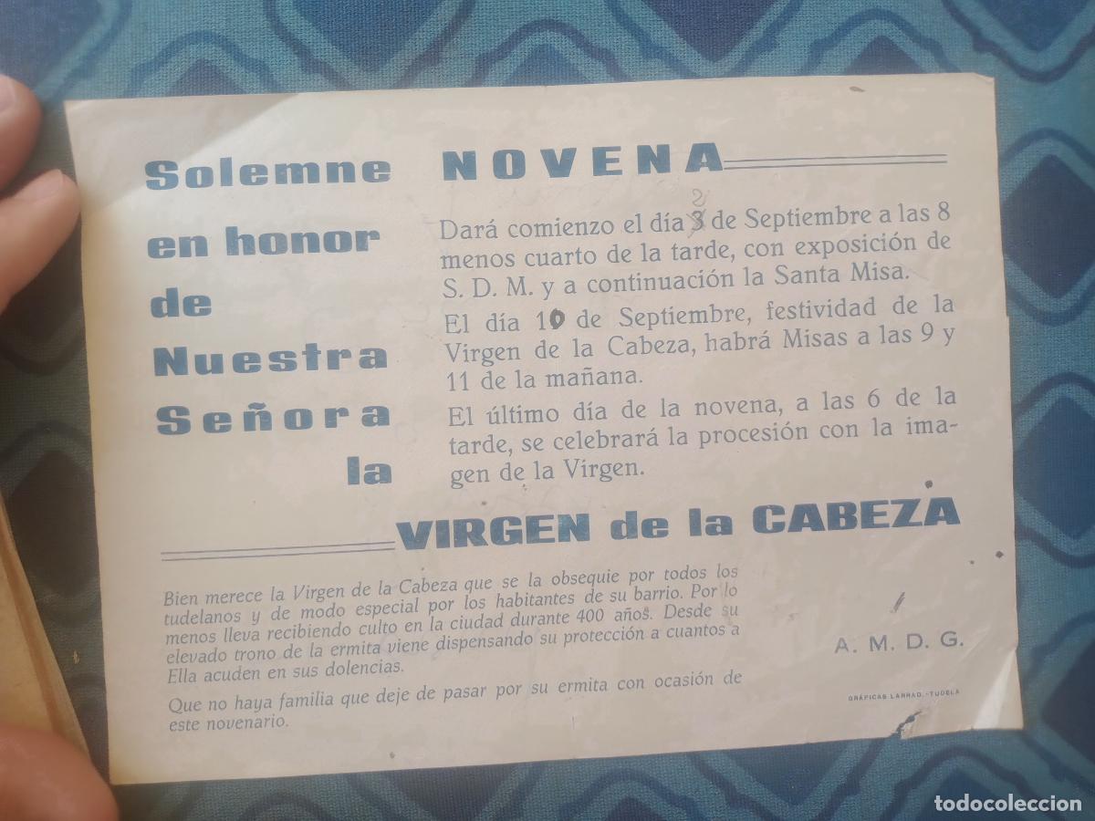Documentos antigos: Tudela, Navarra. Pasqu&iacute;n de novena en honor de la Virgen de la Cabeza