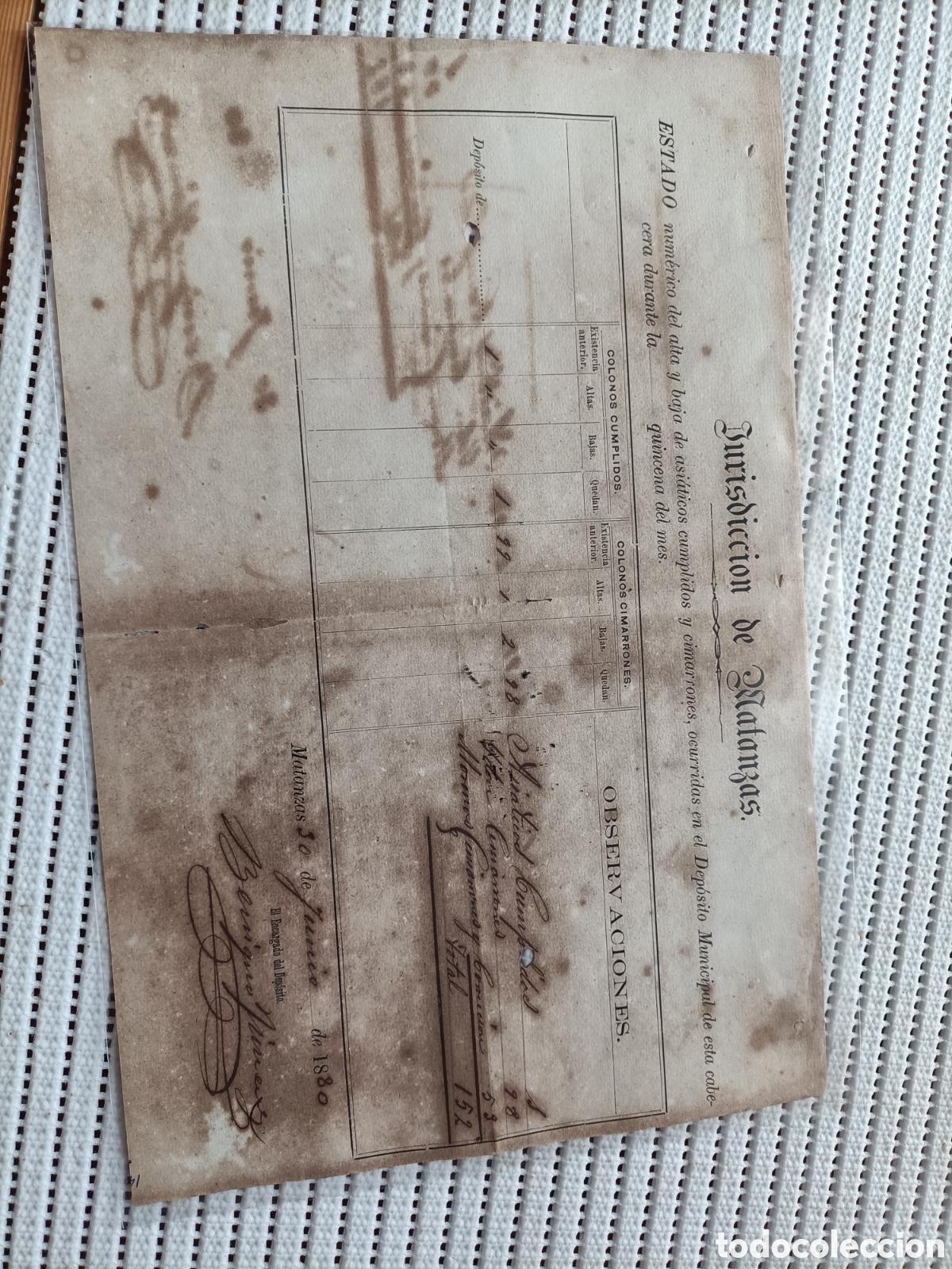 Old Documents: 25-816 ALTA Y BAJA DE ASI&Aacute;TICOS CUMPLIDOS Y CIMARRONES.
