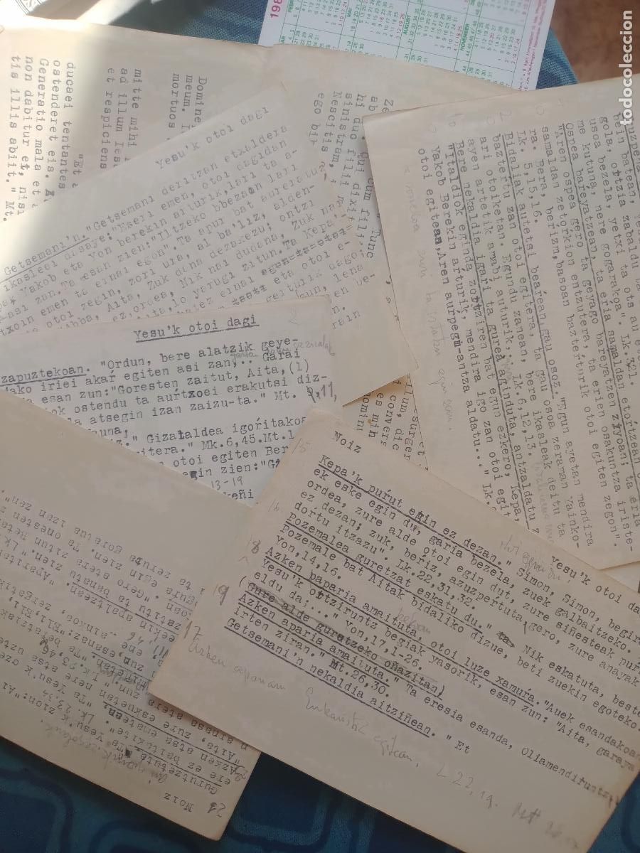 Documentos antiguos: Pa&iacute;s Vasco, Jesuitas: lote de rezos en euskera antiguos