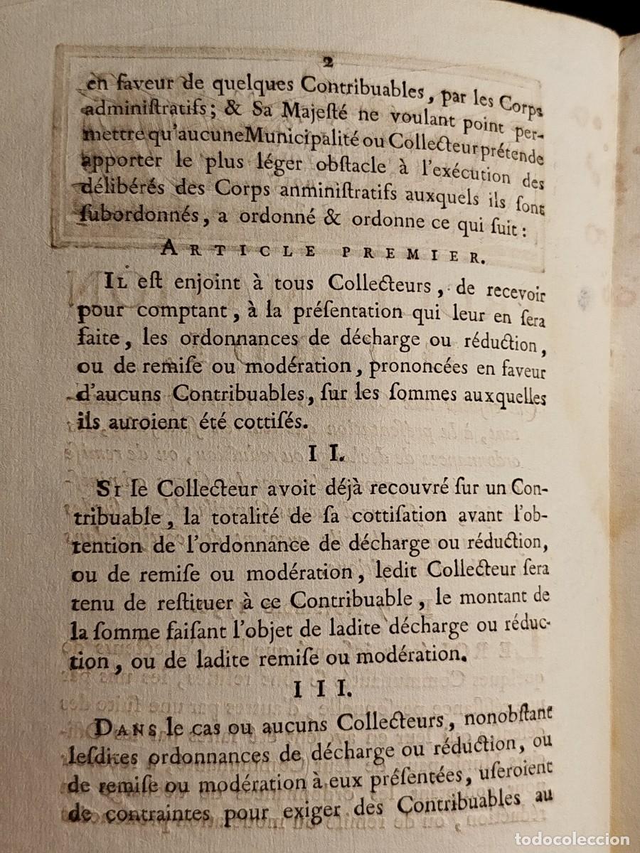 Documentos antiguos: 1790. Proclamaci&oacute;n de Luis XVI Rey de Francia. - Foto 4