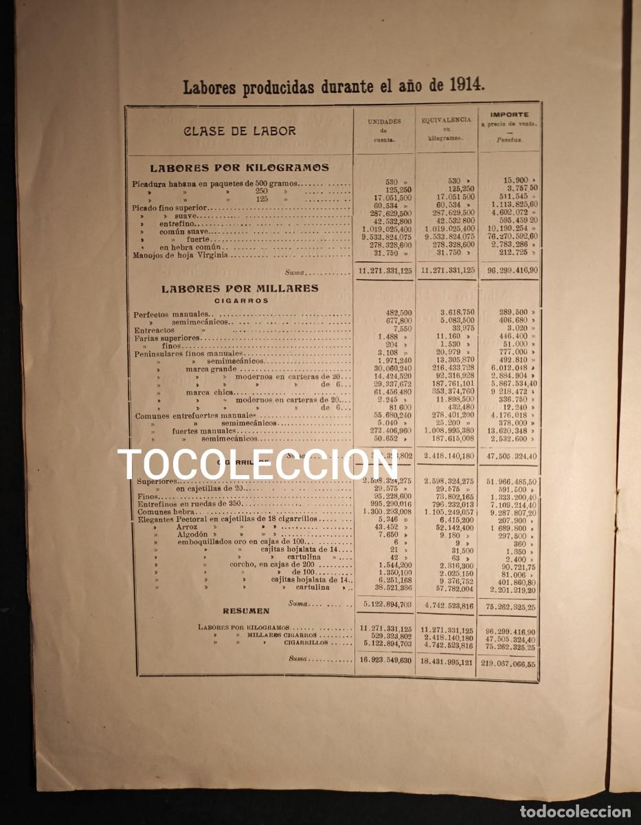 Documentos antiguos: COMPA&Ntilde;IA ARRENDATARIA DE TABACOS 1915 - Foto 2