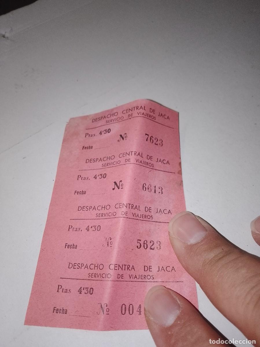 Documentos antiguos: Servicio de viajeros de jaca a&ntilde;os 50,60
