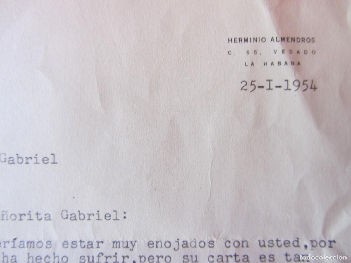 Documentos antiguos: CARTA DE HERMINIO ALMENDROS A CELIA GABRIEL. 1954 - Foto 2
