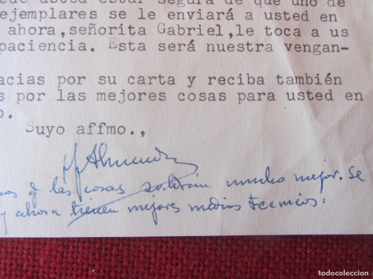 Documentos antiguos: CARTA DE HERMINIO ALMENDROS A CELIA GABRIEL. 1954 - Foto 3