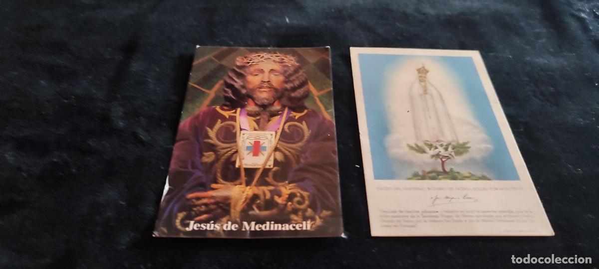Documentos antiguos: Dos estampas de Jes&uacute;s de Medinaceli y la Virgen de Fatima - Foto 1
