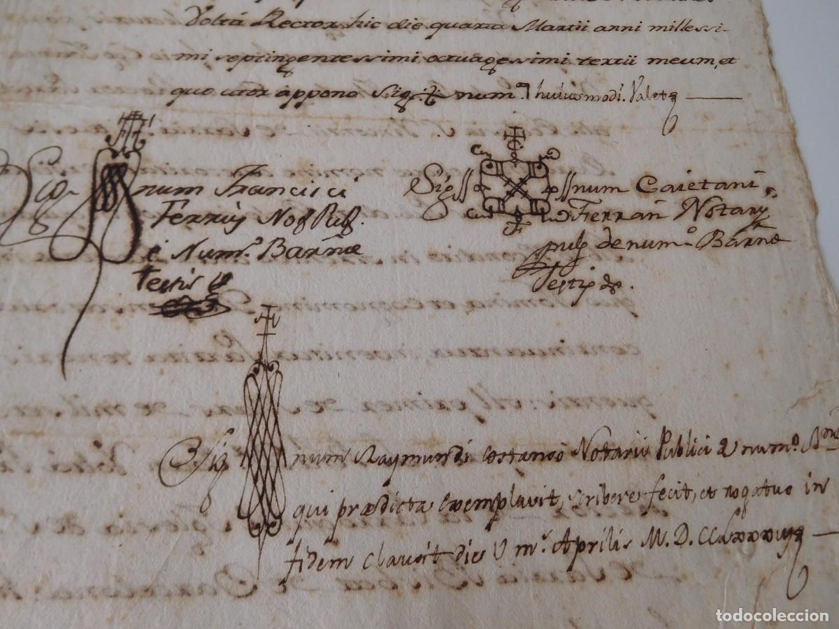 Documentos antiguos: Documento en lat&iacute;n a&ntilde;o 1783 - Foto 4