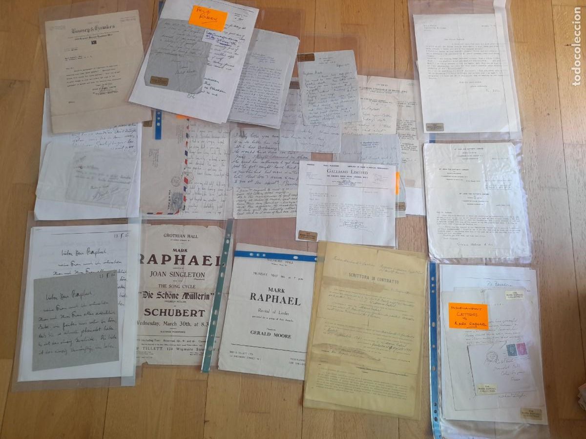 Documentos antiguos: Lote documentos colecci&oacute;n bar&iacute;tono ingles mark raphael 1900-1974 - Foto 1