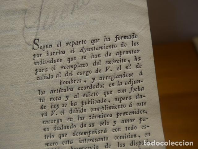 Documentos antiguos: Antiguo documento de 1822 de Barcelona de Comisario de barrio - Foto 2