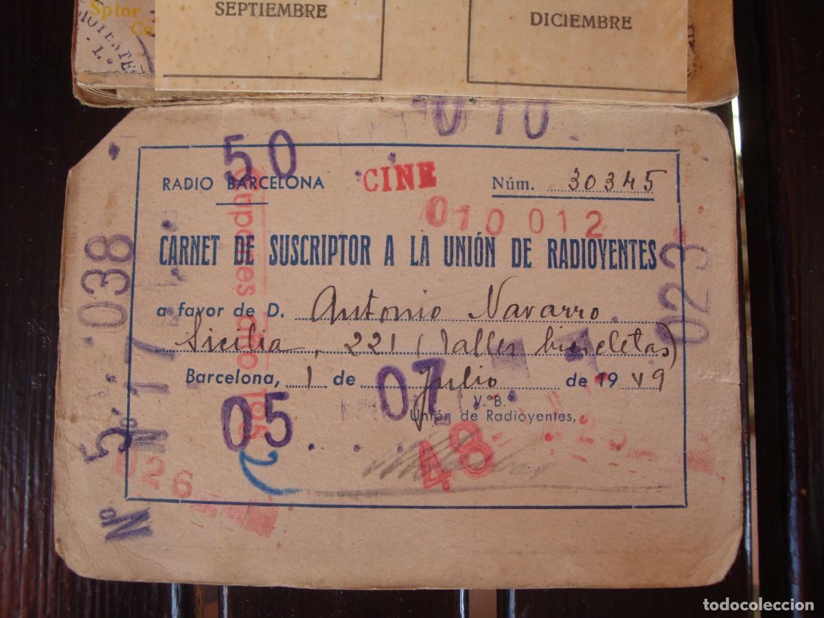 Documentos antiguos: RADIO BARCELONA CARNET A&Ntilde;O 1.949 - Foto 3