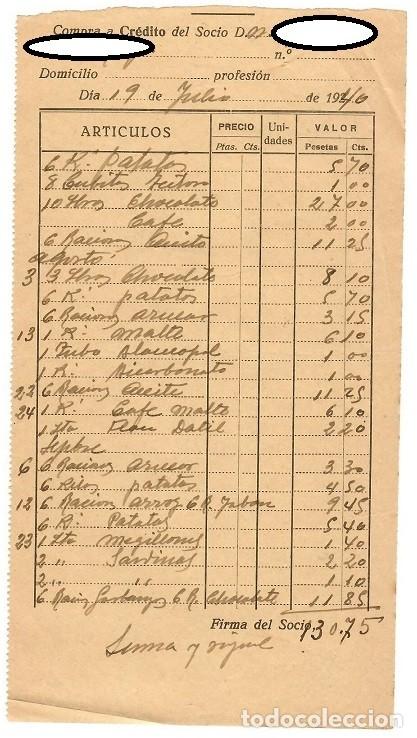 Documentos antiguos: Compra a cr&eacute;dito - Dos hojas del a&ntilde;o 1940 - Foto 2
