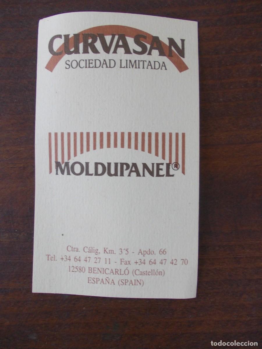 Documentos antiguos: Tarjeta de visita corporativa Curvas&aacute;n S.L. Moldupanel&reg;. Benicarl&oacute; (Castell&oacute;n) 2000&ndash;2010.