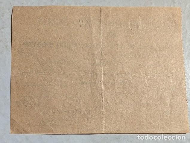 Documentos antiguos: DIAS DEL PLATO UNICO Y SIN POSTRE 1939 - Foto 2