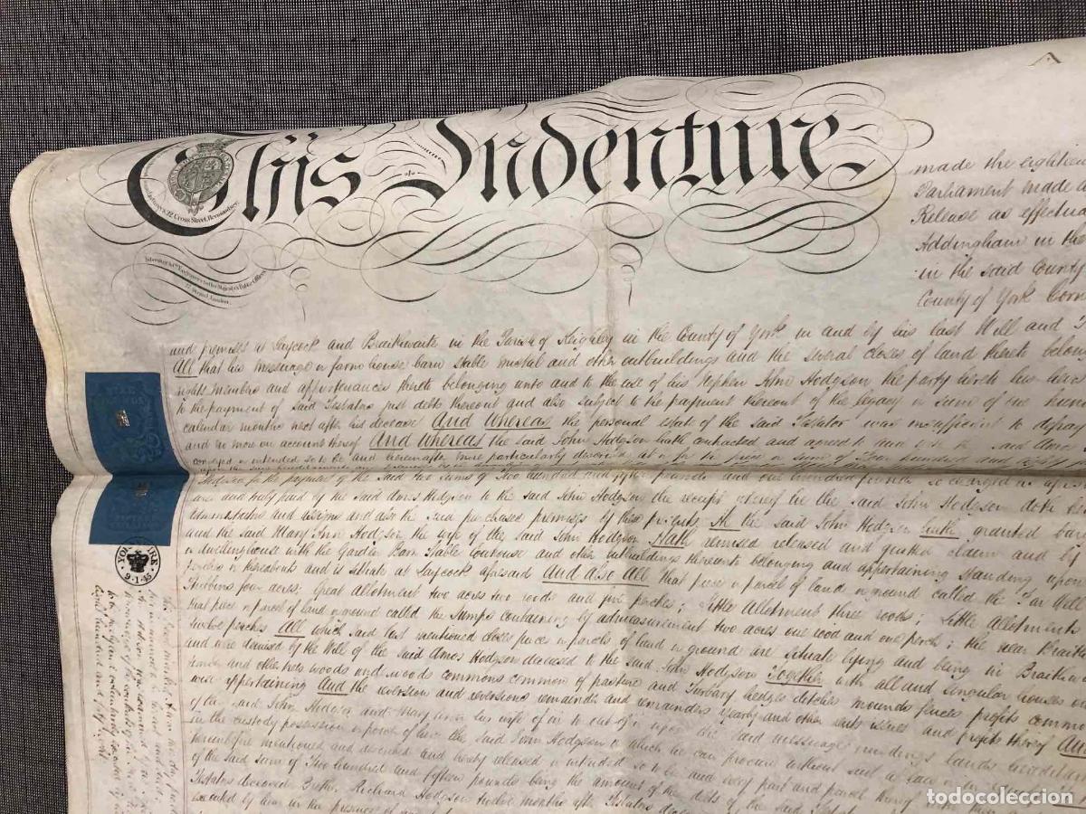 Documentos antiguos: DOCUMENTO DE COMPRA DE TIERRA, LONDON 1848. - Foto 2
