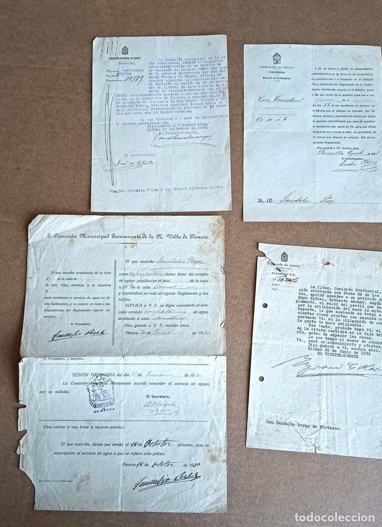 Documentos antiguos: 5 documentos de PLENCIA 1924- 1928(3) - 1930 - Foto 1