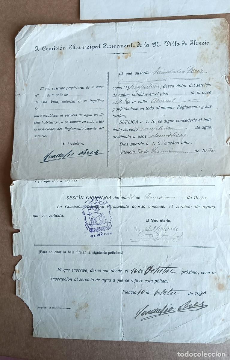 Documentos antiguos: 5 documentos de PLENCIA 1924- 1928(3) - 1930 - Foto 2