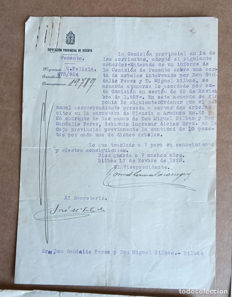 Documentos antiguos: 5 documentos de PLENCIA 1924- 1928(3) - 1930 - Foto 5
