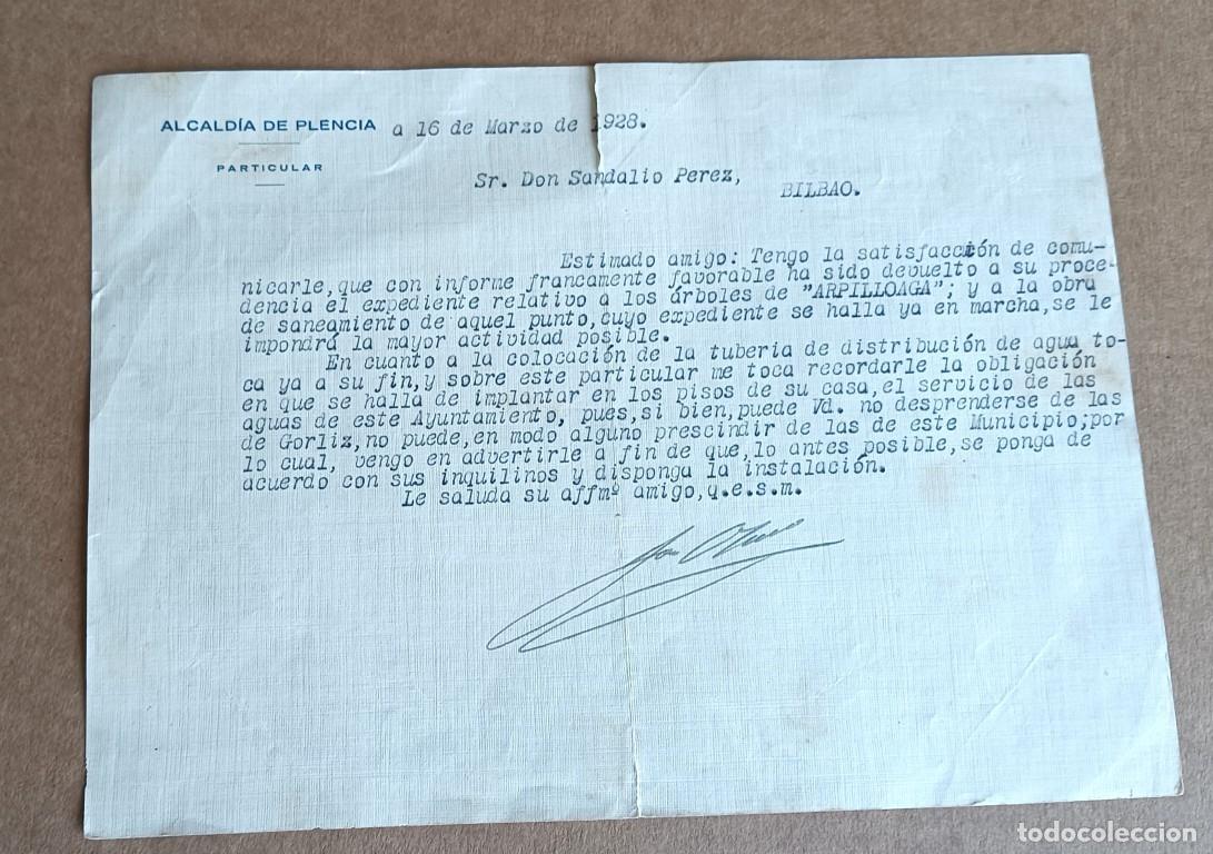 Documentos antiguos: 5 documentos de PLENCIA 1924- 1928(3) - 1930 - Foto 6