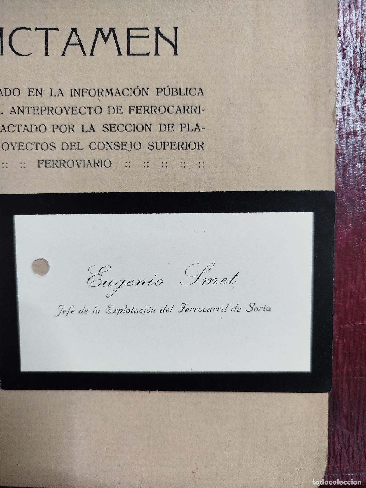 Documentos antiguos: Dictamen 1925 sobre el anteproyecto del Ferrocarril Soria Castej&oacute;n - Foto 6