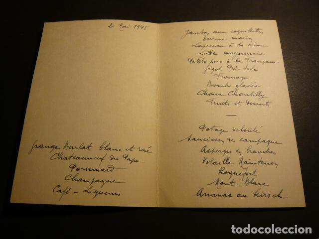 Documentos antiguos: MENU CARTA MINUTA 1948 - Foto 1