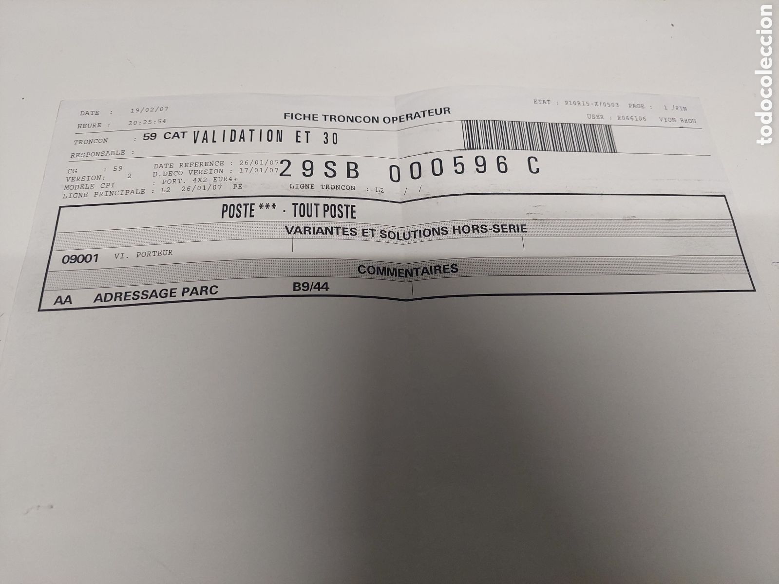 Documenti antichi: IMPRESO TACOGRSFO 2007