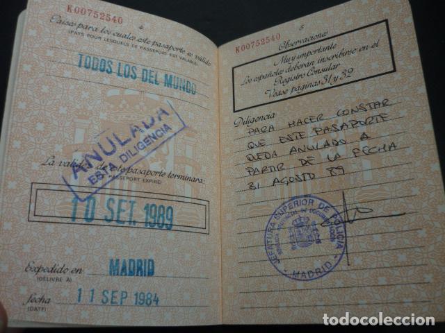 Documentos antiguos: PASAPORTE ESPA&Ntilde;A 1984 - Foto 4