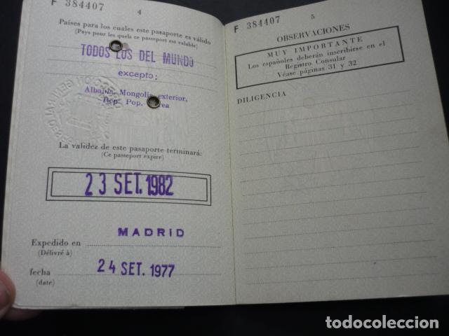 Documentos antiguos: PASAPORTE ESPA&Ntilde;A 1977 - Foto 4