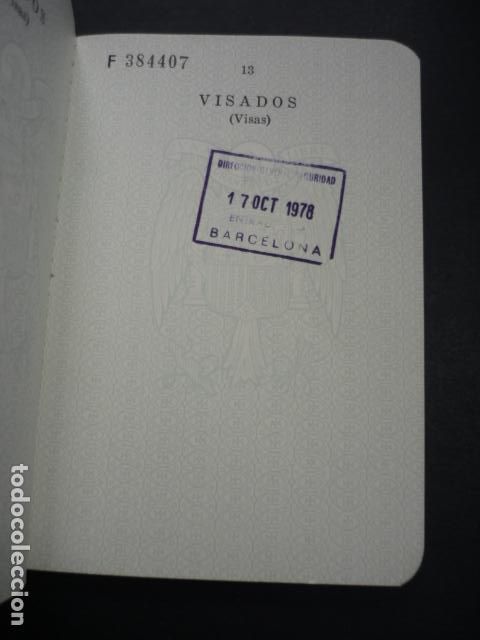 Documentos antiguos: PASAPORTE ESPA&Ntilde;A 1977 - Foto 8