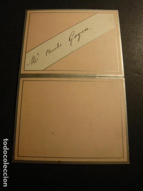 Documentos antiguos: ANTIGUO MENU MINUTA SIGLO XIX - Foto 2