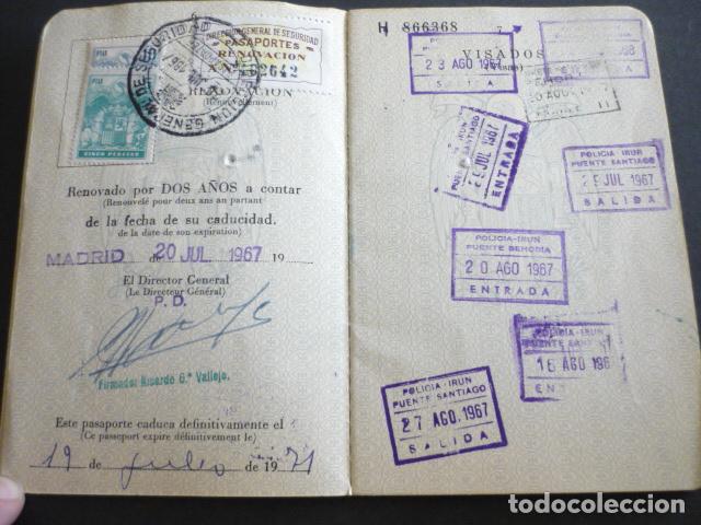 Documentos antiguos: PASAPORTE ESPA&Ntilde;A 1969 - Foto 6