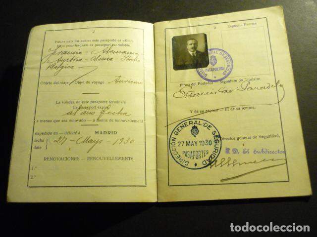 Documentos antiguos: PASAPORTE ESPA&Ntilde;A 1930 - Foto 3