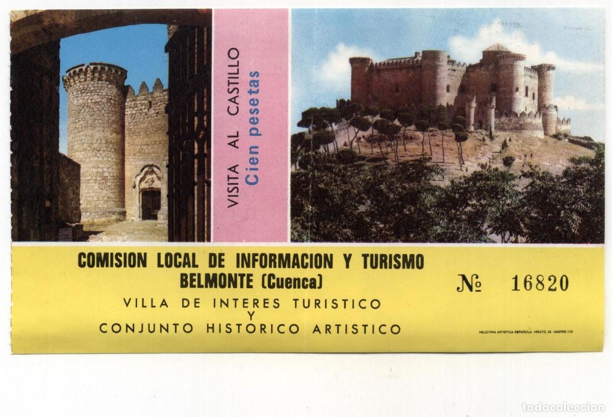 Documentos antiguos: TICKET VISITA AL CASTILLO BELMONTE CUENCA 1985 - Foto 1