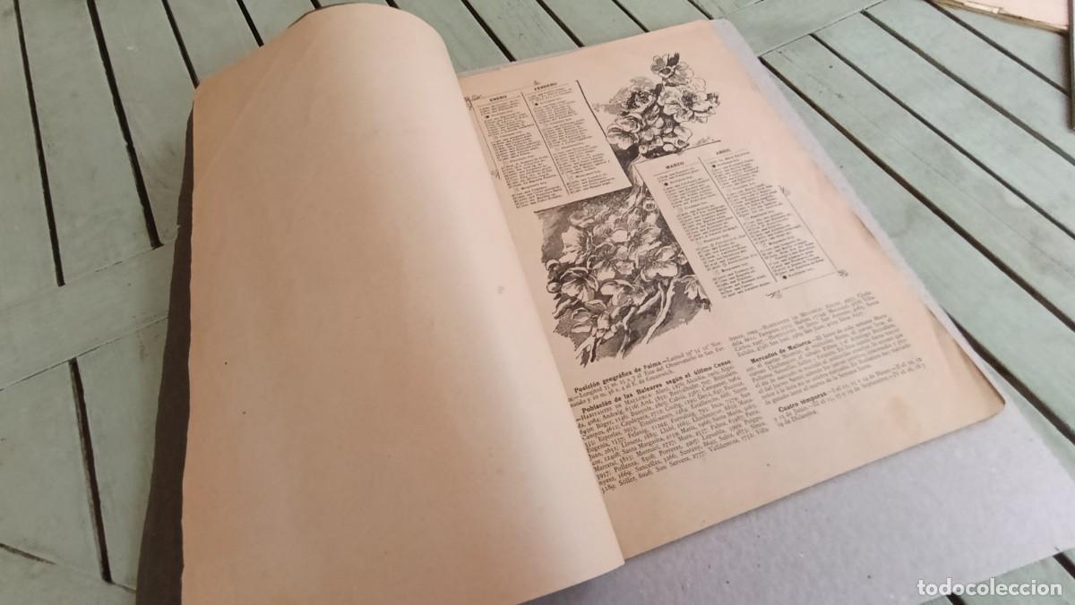 Documentos antiguos: ALMANAQUE DE LA ALMUDAINA. 1&ordm; ENERO DE 1908. PALMA DE MALLORCA. - Foto 3