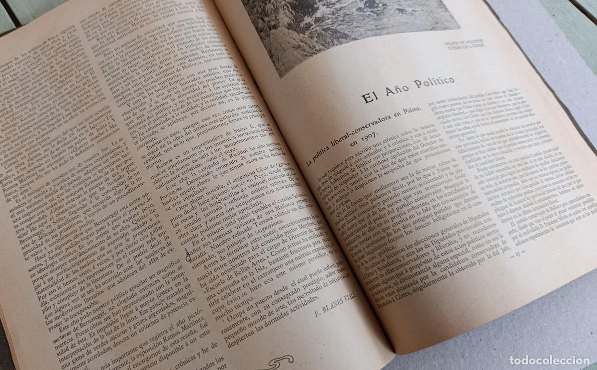Documentos antiguos: ALMANAQUE DE LA ALMUDAINA. 1&ordm; ENERO DE 1908. PALMA DE MALLORCA. - Foto 7