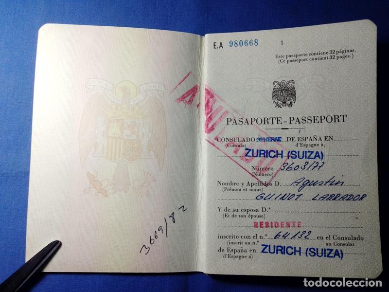 Documentos antiguos: Pasaporte Espa&ntilde;a Suiza 1977 - Foto 2
