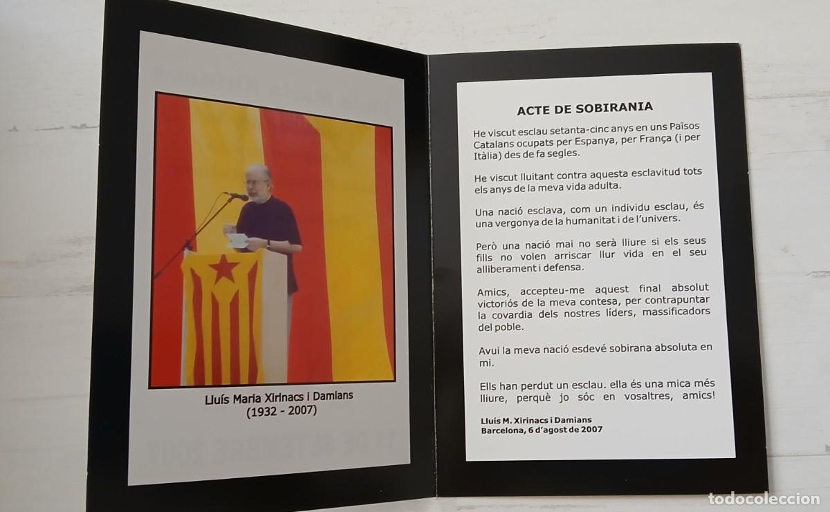 Documentos antiguos: Recordatori de Llu&iacute;s Maria Xirinacs - Foto 2