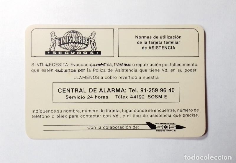 Documentos antiguos: Tarjeta Finisterre asistencia - Foto 2