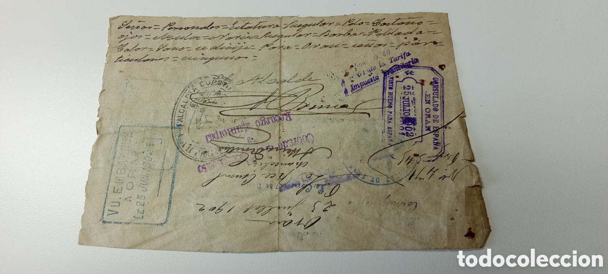 Documentos antiguos: Celula personal espa&ntilde;ola de 1902 - Foto 3