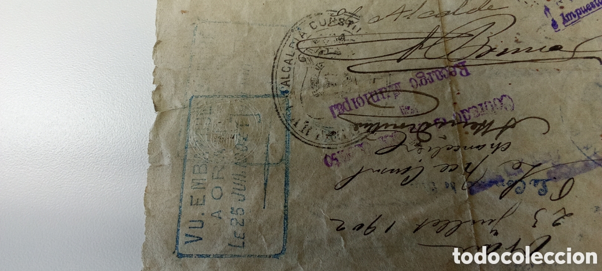 Documentos antiguos: Celula personal espa&ntilde;ola de 1902 - Foto 6