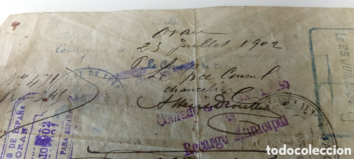 Documentos antiguos: Celula personal espa&ntilde;ola de 1902 - Foto 7