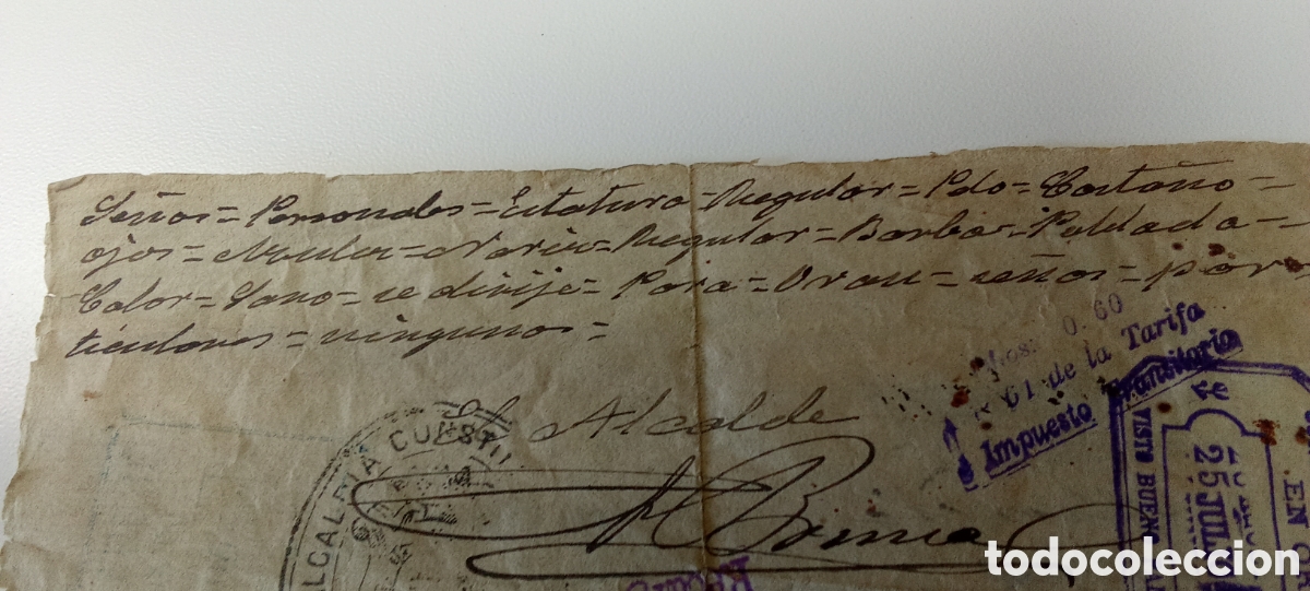 Documentos antiguos: Celula personal espa&ntilde;ola de 1902 - Foto 8