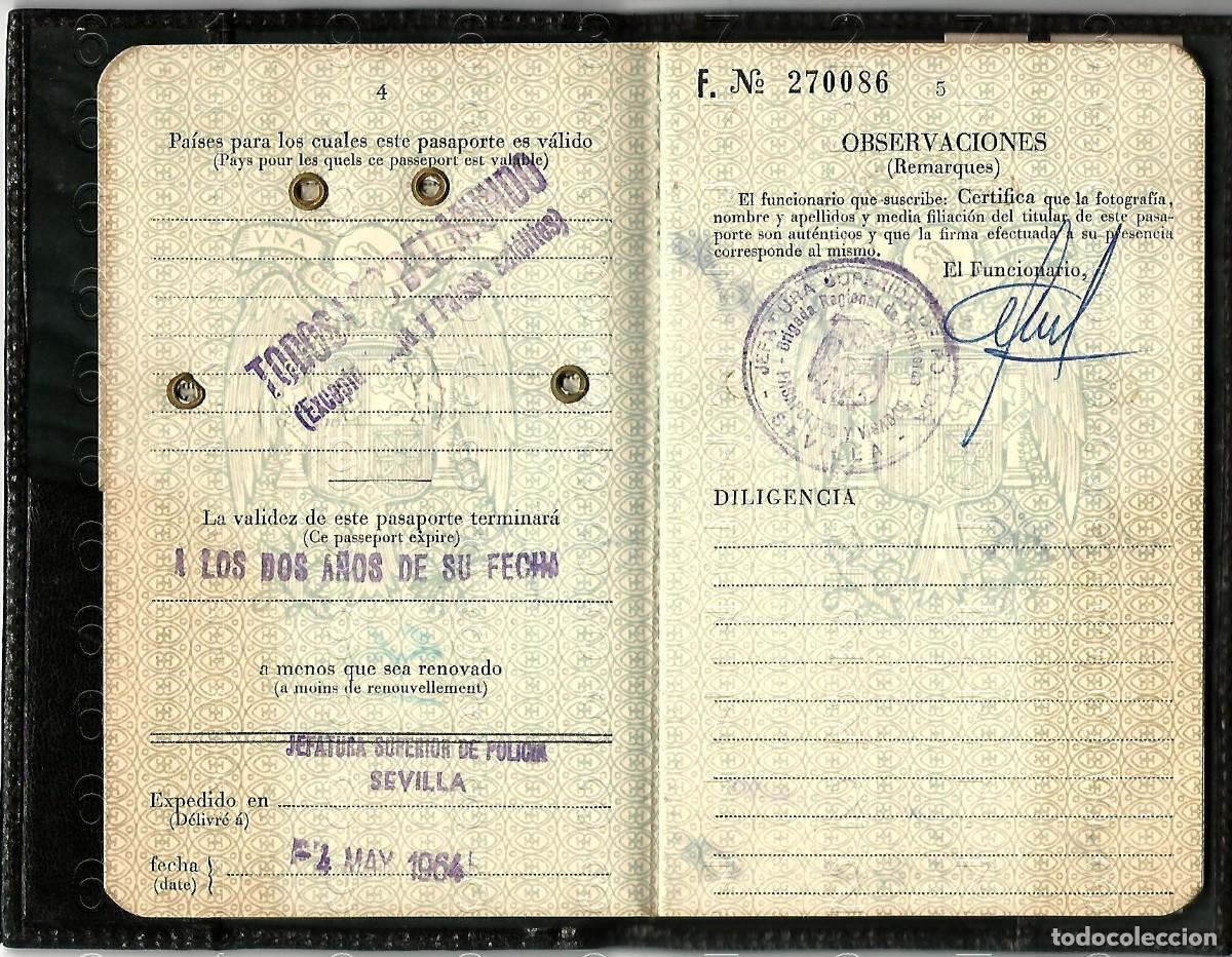 Documentos antiguos: SEVILLA PASAPORTE ANTIGUO U94 - Foto 5