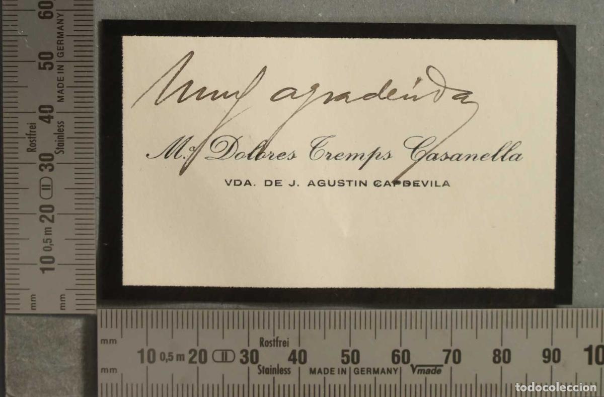 Documentos antiguos: TARJETA. VIUDA. HACIA 1940 - Foto 1