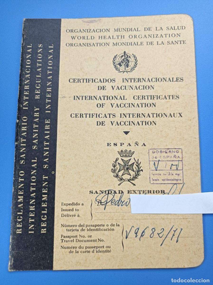 Documentos antiguos: CERTIFICADOS INTERNACIONALES DE VACUNACI&Oacute;N 1979 - Foto 1