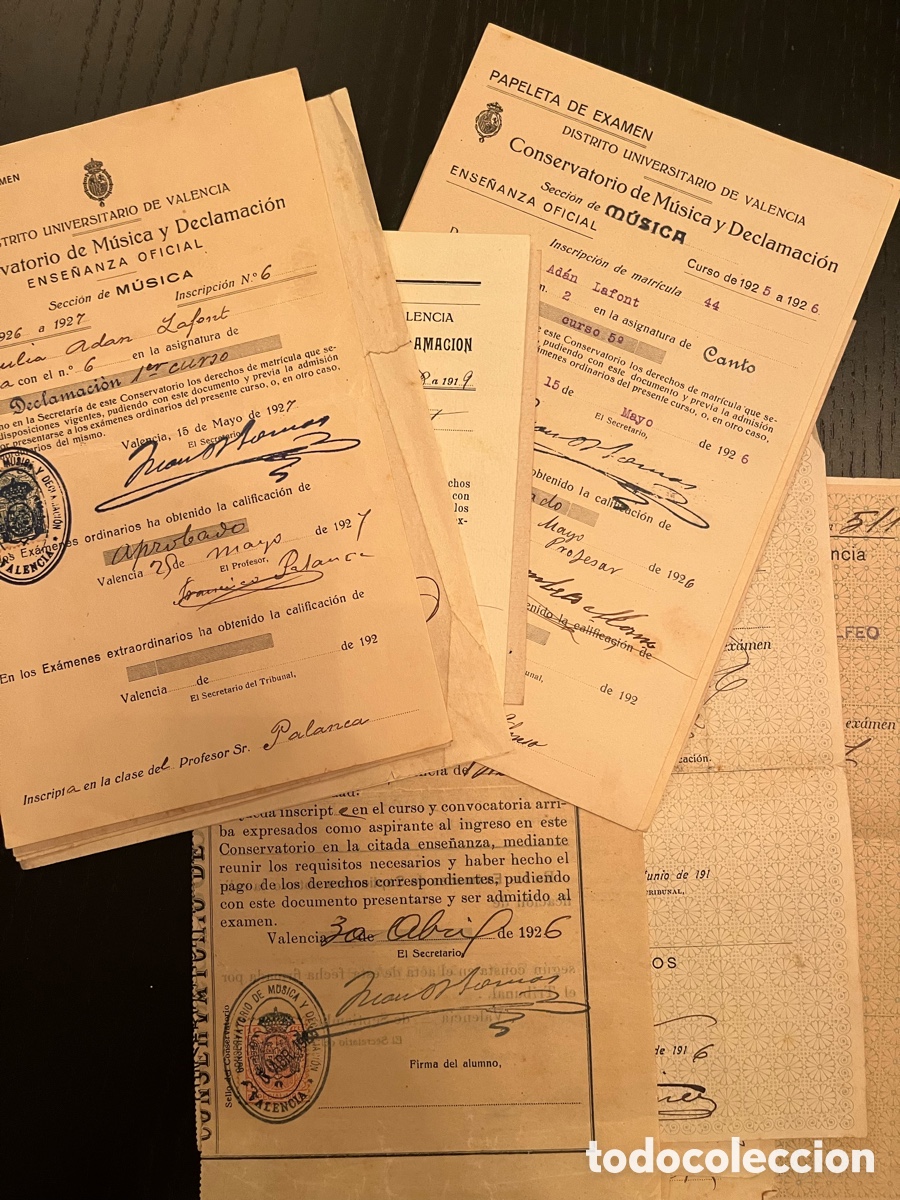 Documentos antiguos: Conservatorio de m&uacute;sica de Bach. A&ntilde;os 20 - Foto 5