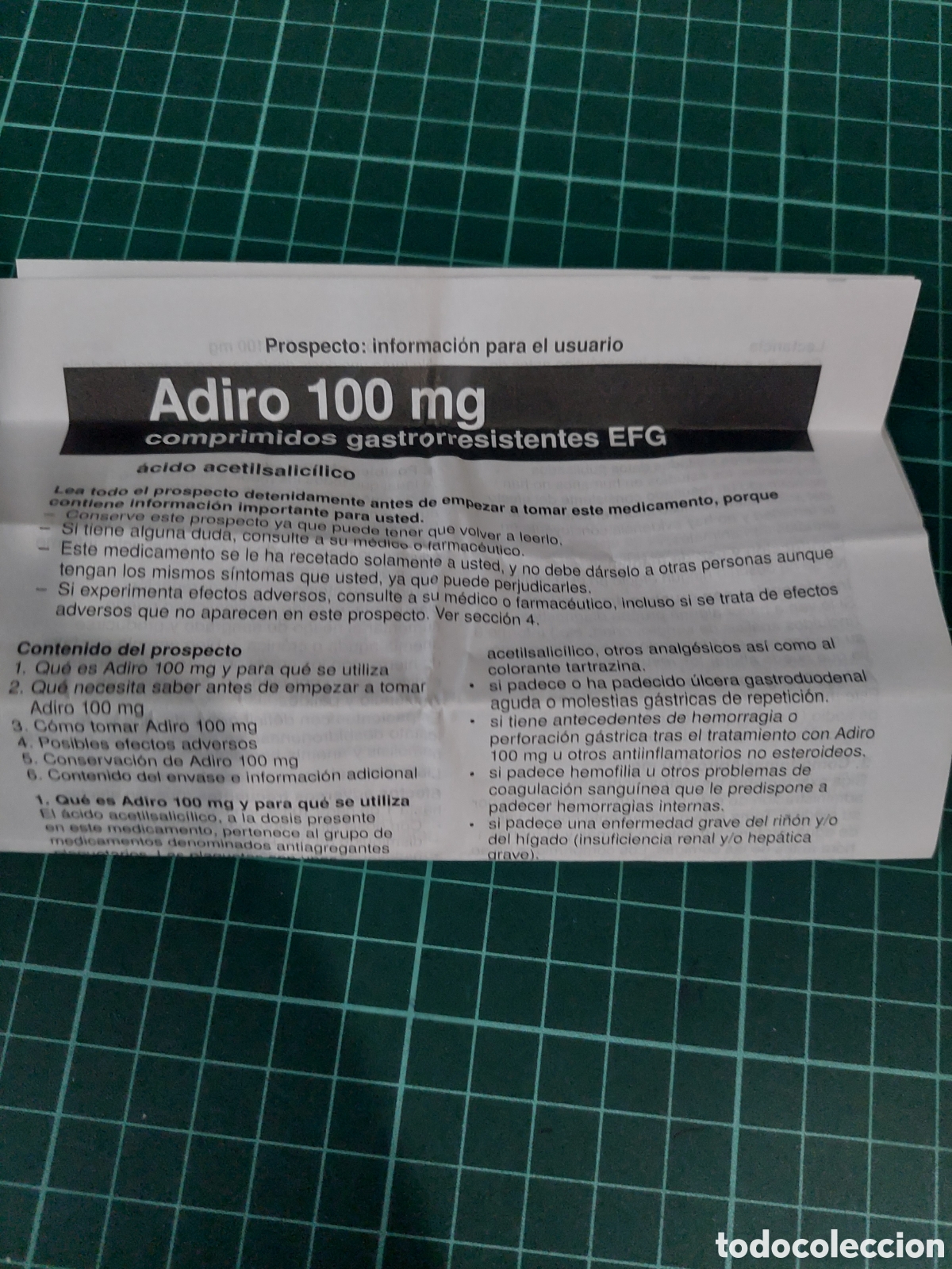 Documentos antiguos: ADURO 100.MG PR&Oacute;SPETO MEDICAMENTOS - Foto 1