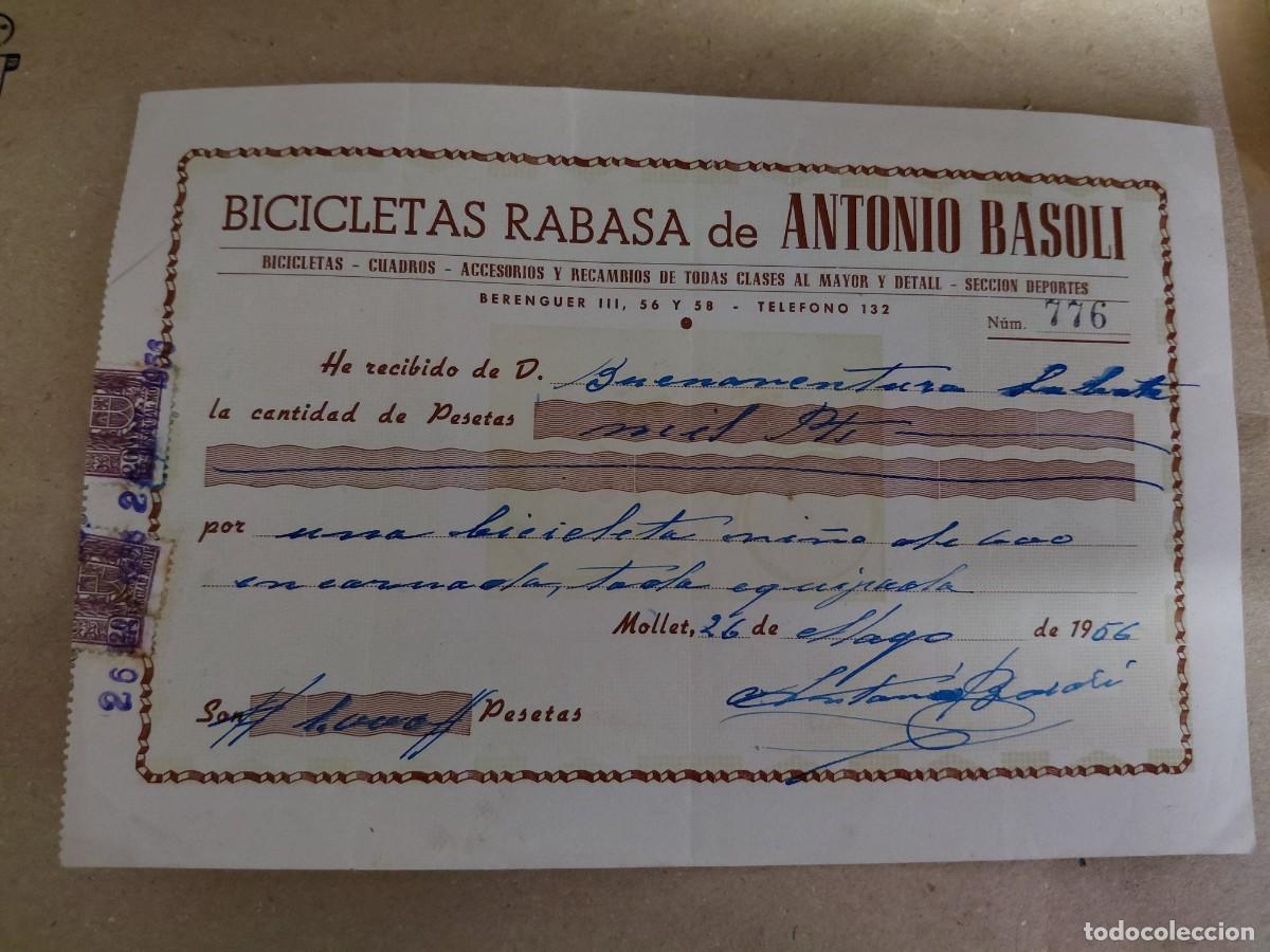 Documentos antiguos: DOCUMENTO ANTIGUO - BARCELONA 1956 - BICICLETAS RABASA - Foto 1