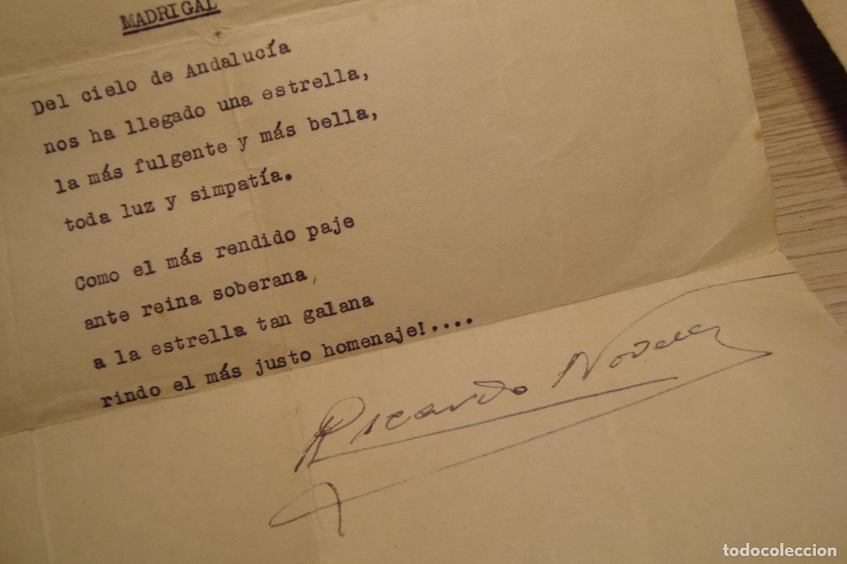 Documentos antiguos: ANTIGUO POEMA MADRIGAL CON DEDICATORIA EN 1949. - Foto 2