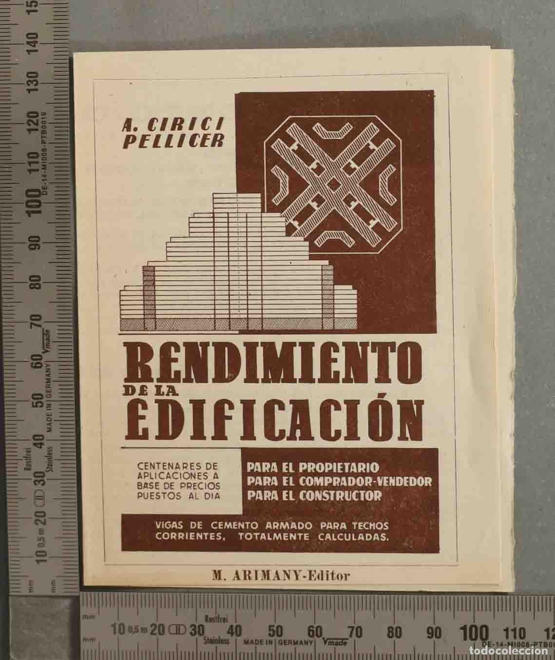 Documentos antiguos: PUBLICIDAD EDITORIAL. M ARMANY EDITOR. - Foto 1