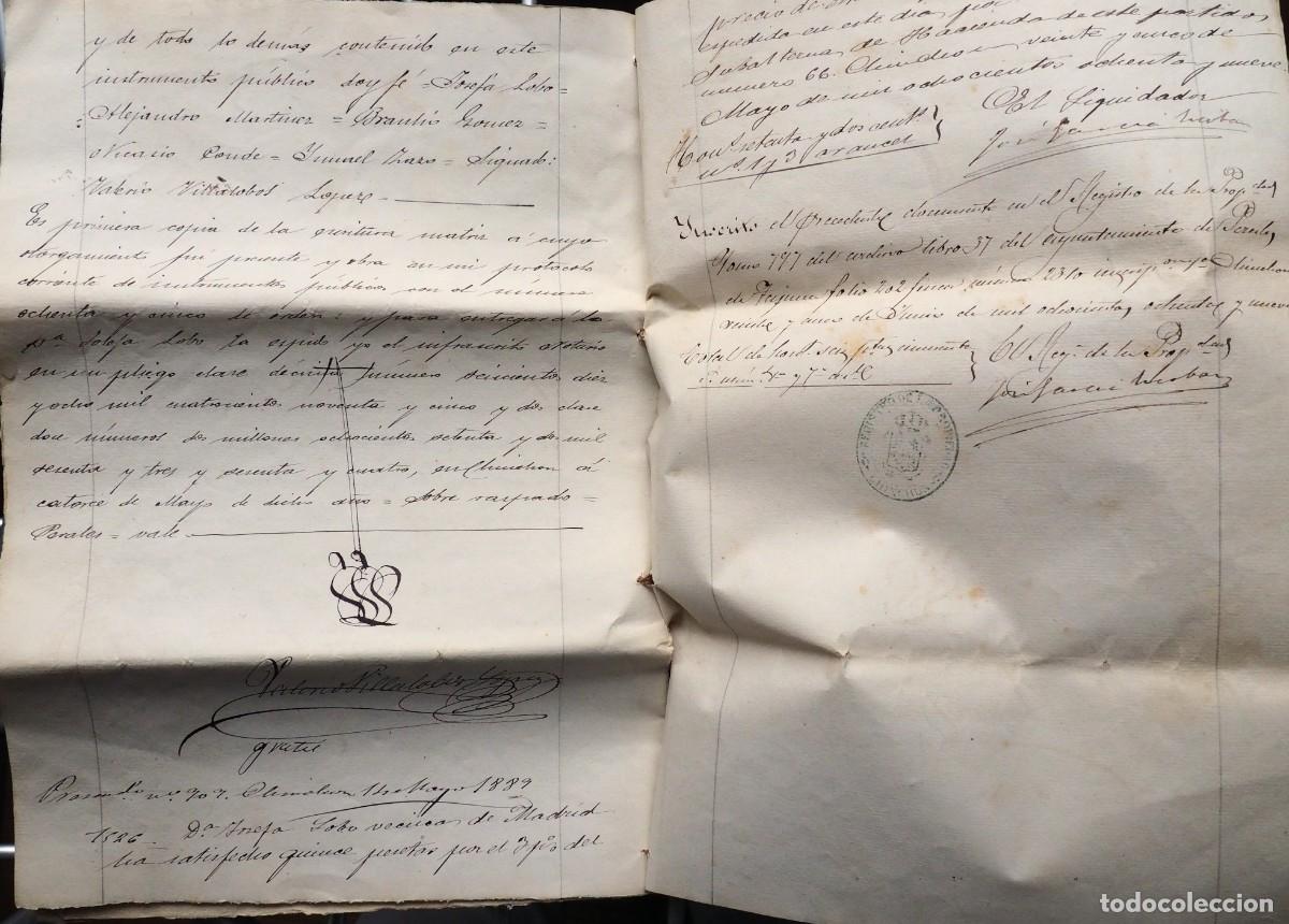 Documentos antiguos: ANTIGUO DOCUMENTO DE LA VILLA DE CHINCH&Oacute;N (MADRID). A&Ntilde;O 1889 - Foto 2